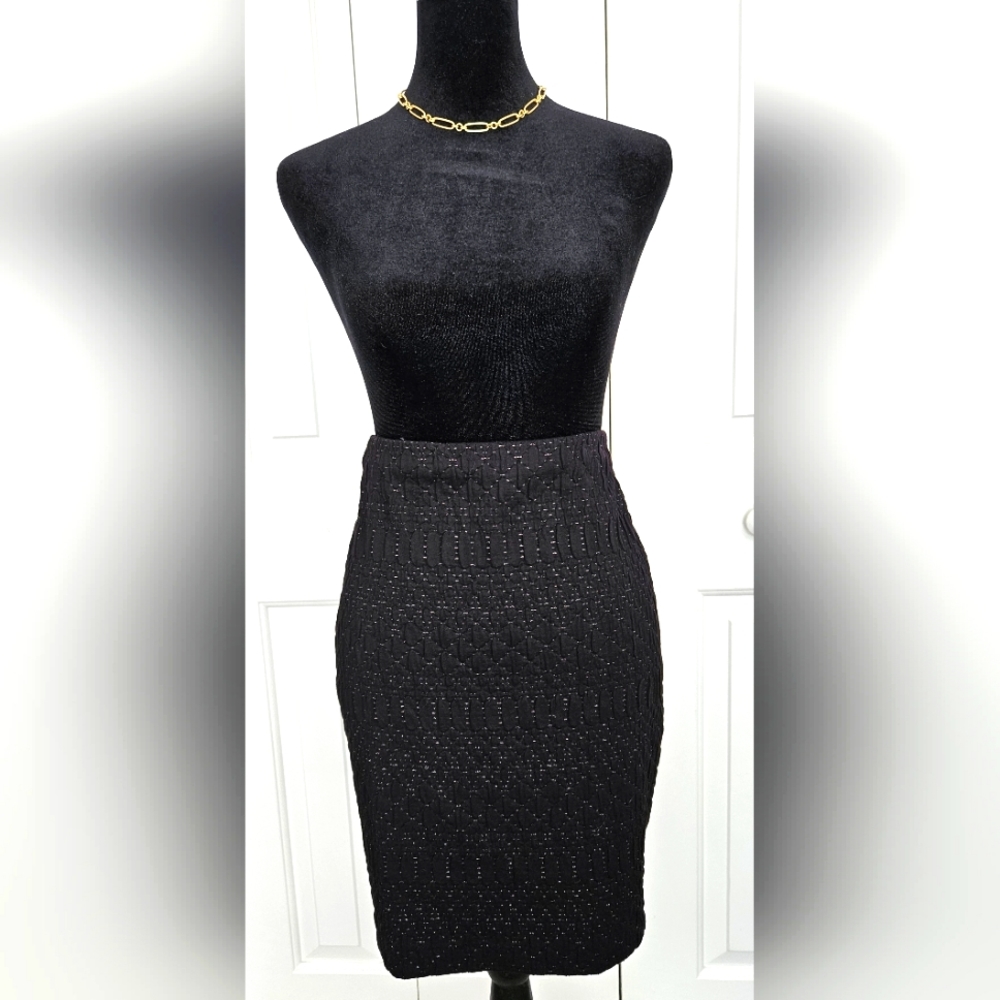 Three Dots quilted midi skirt, size L